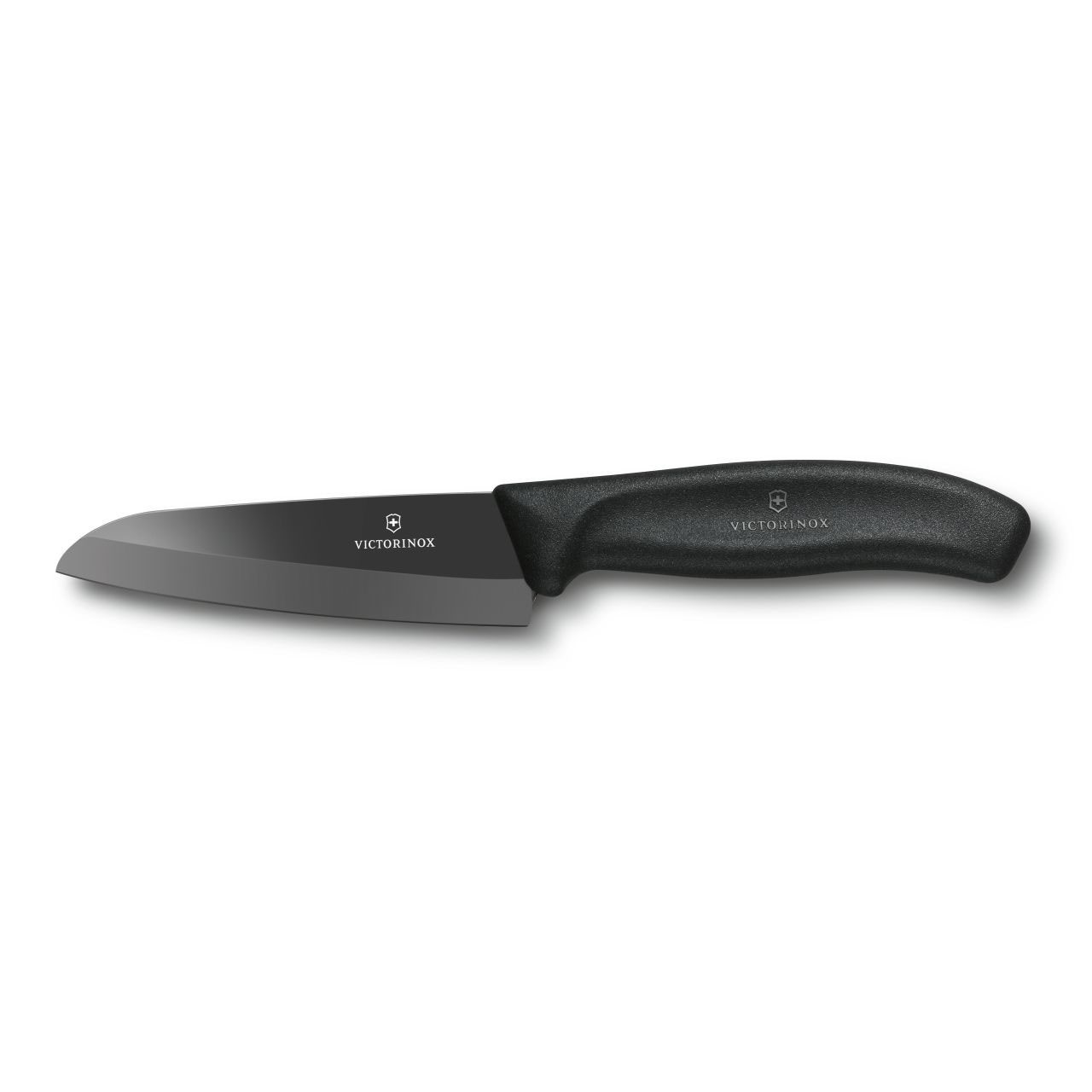 couteau d'office lame ceramique 12cm manche synthetique noir - ceramicline  - victorinox
